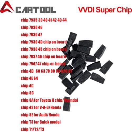 Obd2 Xhorse VVDI Super Chip XT27A01 XT27A66 Transponder for ID46/40/43/4D/8C/8A/T3/47 for VVDI2 VVDI Key Tool/Mini Key Tool