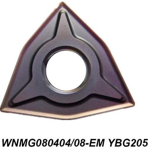Original WNMG 080404 080408 080412 WNMG080404-EM WNMG080408-EM WNMG080412-EM YBG205 Lathe Cutter CNC Lathe Tool Carbide Insert