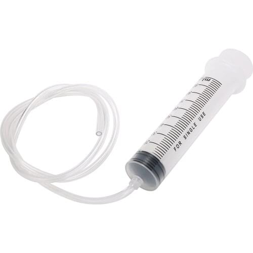 100ml Plastic Hydroponics Nutrient Measuring Syringe Analyze Injector with 100cm Silicone Tube for Lab Mesuring Tool Accessories