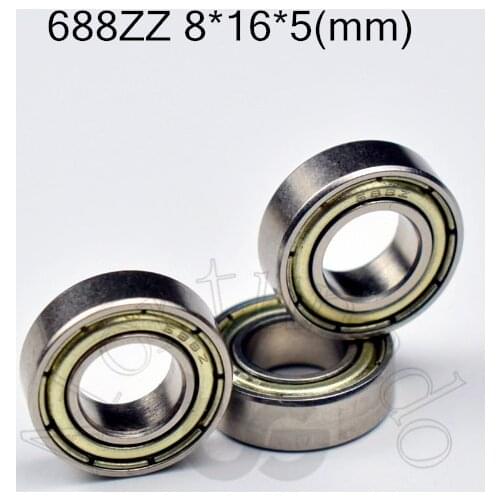688zz 8*16*5(mm) 10pieces bearing metal sealed free shipping ABEC-5 chrome steel miniature bearings hardware Transmission Parts