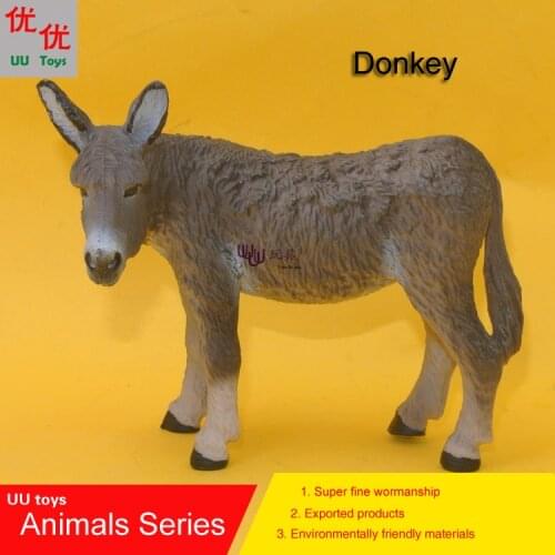 Hot toys:New Big Donkey Simulation model Animals kids toys children educational props