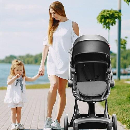 2020 New Stroller Aluminum Alloy Frame Oxford Cloth Portable Folding High Landscape Two-way Push Suspension Baby Stroller