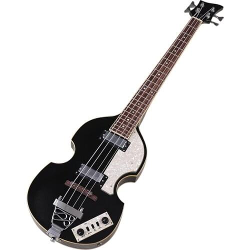 Professional Violin Bass guitar 41inch high gloss sunburst color flame maple top violin guitar 4 string