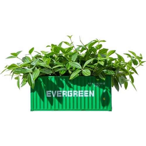 Creative Shipping Container Model Flower Pot Fruit Plate Succulents Storage Box Office Desktop Flower Pot Home Decoration Crafts