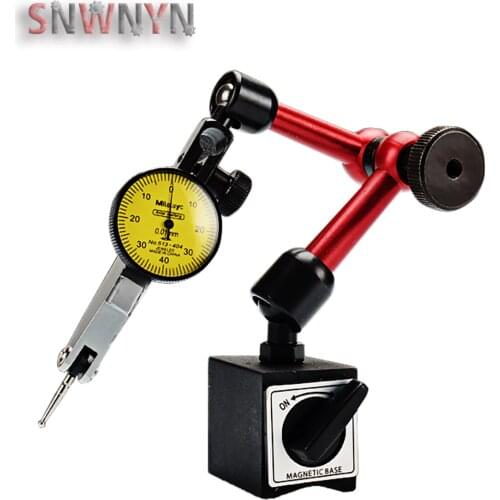 Mini Universal Flexible Magnetic Base Holder Stand 0-0.8mm Dial Test Indicator Magnetic Correction Gauge Stand indicator Tool