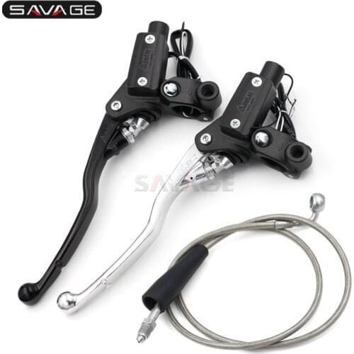 Universal Left Hydraulic Clutch Master Cylinder & Oil Hose Pipe For 11mm Cylinder Diameter Motorcycle Accessoriess