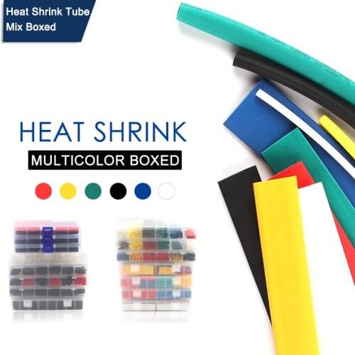 Boxed Heat Shrink Tube Kit Shrinking Assorted Polyolefin Insulation Sleeving Wrap Wire Cable Heat Shrink Tubing Set