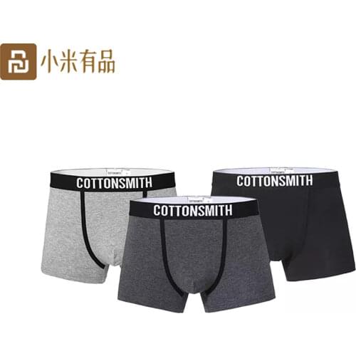 Xiaomi Youpin Cottonsmith 3-pack cotton basic mens underwear cotton smith breathable and comfortable gift for men