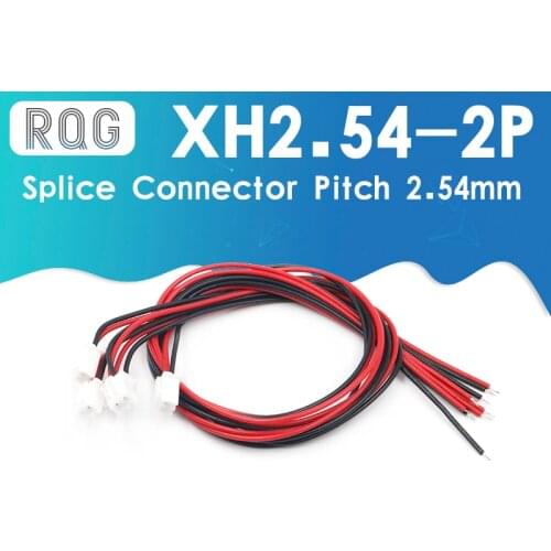 10pcs 2Pin Splice Connector Pitch 2.54mm With 30cm 300mm Line XH2.54-2P