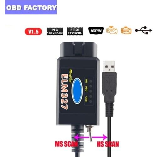 10PCS ELM327 HS CAN and MS CAN With Switch Code Scanner FOR SCAN USB/BT Super Mini ELM327 V1.5 Bluetooth ELM327 USB