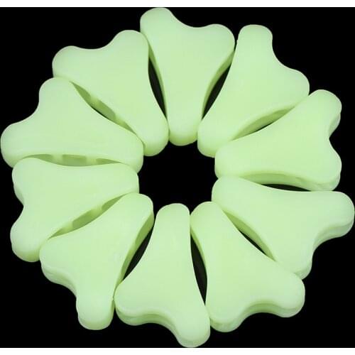Luminous Plastic Tent Wind Stoppers Drawstring Adjustment Buckle Rope Triangle Buckle Outdoor Awning Wind Rope Adjuster 10Pcs