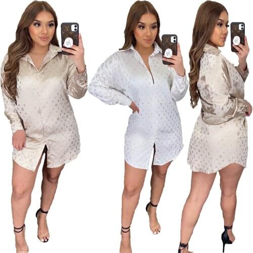 VAZN 2021 Vintage Long Dress Chiffon Retro Mature Holiday Sexy Free Fashion Full Sleeve Open Stitch Womens Maxi Dress