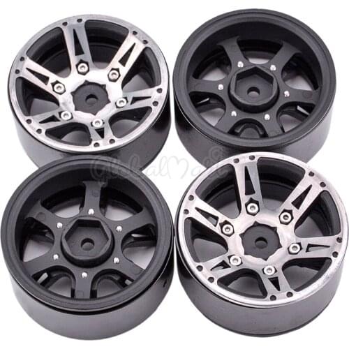 4PCS RC Rock Crawler Metal Wheel Rim 1.9 Inch BEADLOCK for 1/10 Axial SCX10 90046 TAMIYA CC01 D90 D110 TF2 Traxxas TRX-4