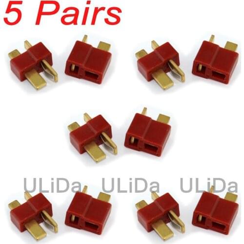 5 pair T-plug Connector Deans Style Male and Female Connectors FPV RC Helicopter