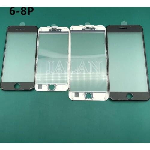 5pcs 6 in1 Glass Frame With Oca Earmesh Sensor Holder Camera Holder Lcd Touch Panel Front Glass Repair Screen Replacement