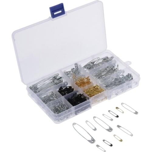 700pcs/box Assorted Steel Strong DIY Kilt Scarf Hijab Brooch Safty Lapel Pin