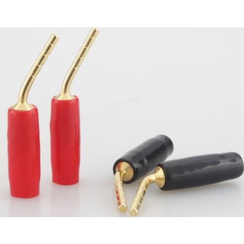 8x Gold-plated Amp Speaker Cable Wire Pin Plug Connector
