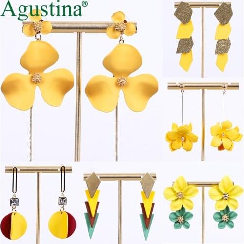 Agustin yellow earrings fashion jewelry drop earrings women cute long earrings boho earings dangle earring bohemian wholesale cc