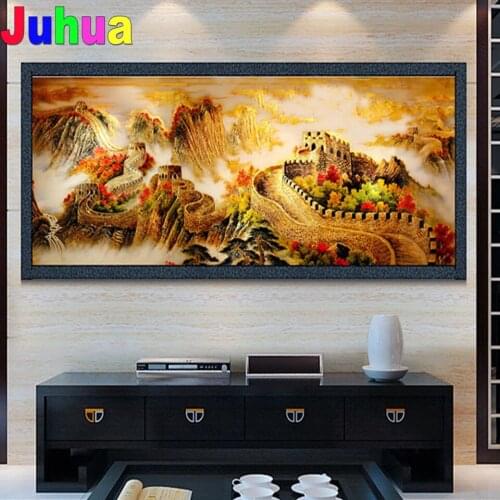 Full Square/Round diamonds"Great Wall" 5D Diy diamond painting Landscape diamond embroidery Sale Needlework Living Room Decor