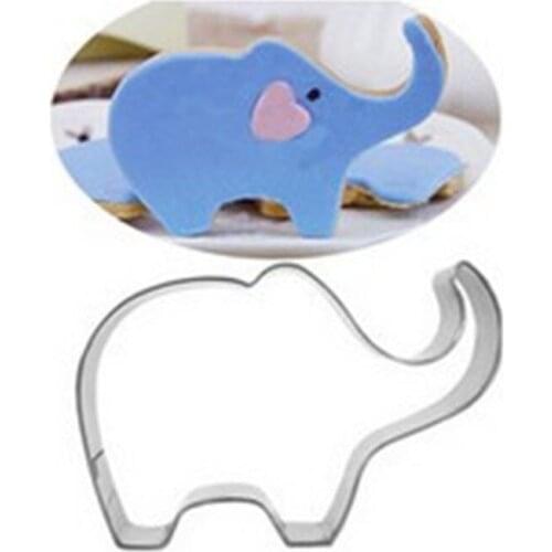 Animal ELEPHANT Shape Aluminum Biscuit Mold Bakeware Fondant Cake Mold DIY Sugar craft 3D Pastry Cookie Cutters Baking Tools
