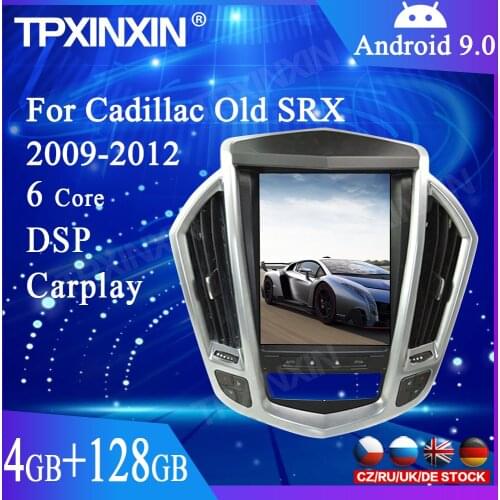 Android 9.0 4+128G For Cadillac SRX 2009-2012 Tesla Style Car GPS Navigation Radio Multimedia Player Auto Stereo Head Unit Audio