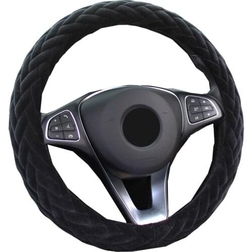 Auto Car Steering Wheel Cover Wrap Plush Big Truck Bus Van Lorry Volant For 36 38 40 42 45 47 50 CM Winter Warm Soft