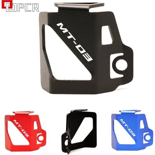 For Yamaha MT03 MT-03 MT 03 2015-2021 2020 Motorcycle Accessories Rear Brake Fluid Reservoir Guard Cover Protect With Logo MT03