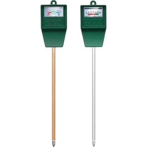 HLZS-2 Pieces Soil PH Moisture Meter Set Soil Moisture Sensor Hygrometer Soil PH Meter Moisture Tester Gardening Tool Kits
