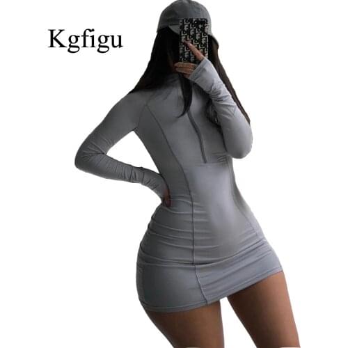 KGFIGU Fashionable Shirt Dresses