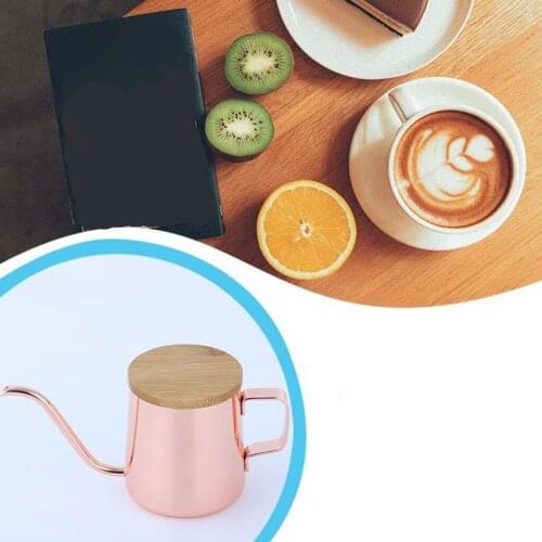 Long Narrow Spout Coffee Pot 350ml, Small Fine Stainless Steel Pour Over Drip Coffee Pot Gooseneck Tea Kettle