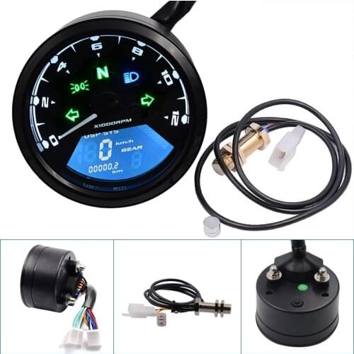 Motorcycle Speedometer Tachometer Led Light Left And Right High Beam Light Display Tachometer for Motorcycle