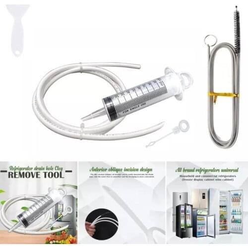 Refrigerator Sewer Dredge Cleaning Kit Long Flexible Brush Refrigerator Hole Cleaner Brush Household Straw Cleaner