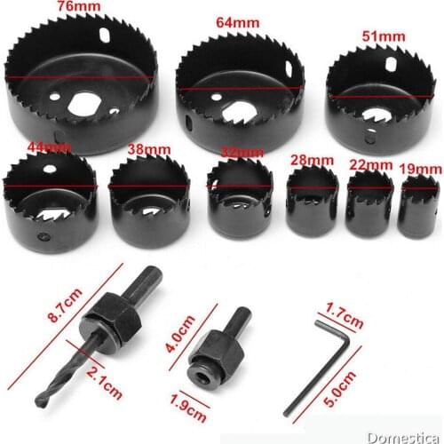 13PCS 19-127MM Hole Saw Cutting Set Metal Drilling Tool Wood Hole Saw Set For Wood Board Gypsum Board PVC Board Wood Drill Bit