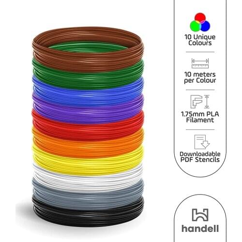 PLA Filament for 3D Printer Pen 5m 1.75mm Filament 10 Colors 10m