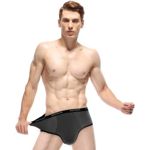 New Breathable Mens Underwear Modal Men Briefs Male Large size L-3XL Bodysuit Male Comfortable Solid Underpants