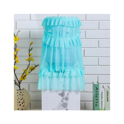 The new two-piece water dispenser cover dust cover household living room Korean European style lace fabric vertical barrel red