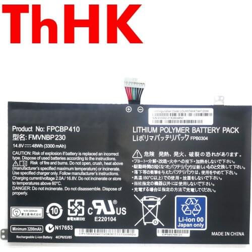 Genuine Original FPCBP410 FMVNBP230 FCBP0304 Laptop Battery For Fujitsu LifeBook UH554 LifeBook UH574 Notebook 48WH