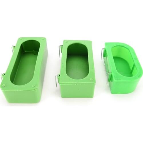 Pet Birds Hanging Feeding Trough Parrot Food Water Bowl Feeding Splash-proof Cup Plastic Bird Pigeons Cage Feeder