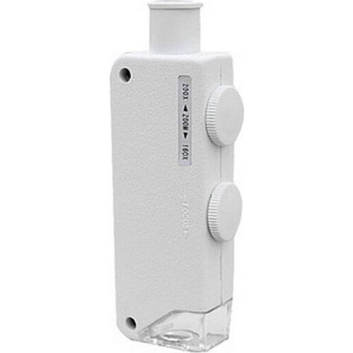 160-200X Adjustment Handhed Portable LED Microscope LED Lighted Pocket Microscope Magnifier