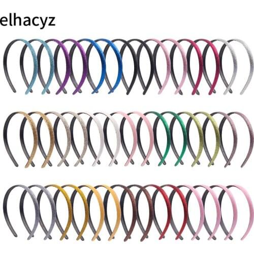 15pcs/lot Cute Shiny Glitter Candy Colors Hairband Chic Headband Women Fashion Headwear Girls Lovely Gift Party Hair Accessories