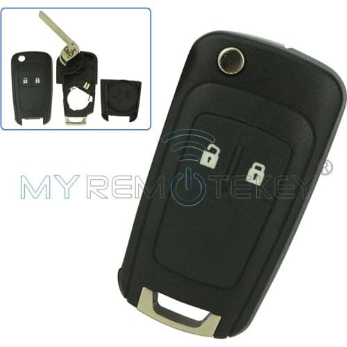 Remtekey Flip remote car key shell case 2 button HU100 key blade for Buick for Opel for Holden