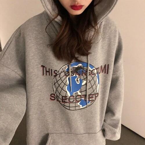 Plus size harajuku hoodie winter clothes women korean style streetwear oversize sweatshirt Casual Pullovers tops