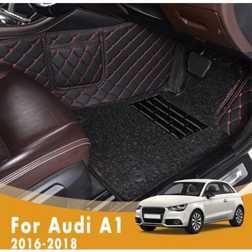 RHD Luxury Double Layer Wire Loop Carpets Car Floor Mats For Audi A1 2018 2017 2016 Accessories Interior Decoration Automobiles