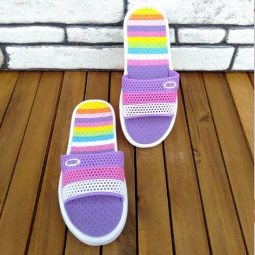 Women Slippers Slide Sandals Summer Lilac Beach Bathroom Pool Ladies Heels Shoes Flip-Flops Non-Slip