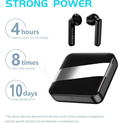 TWS Wireless Earphone Bluetooth 5.0 Dual Stereo Noise Reduction In-Ear Sports HIFI Bass Earbuds Long Standby Headset With Mic