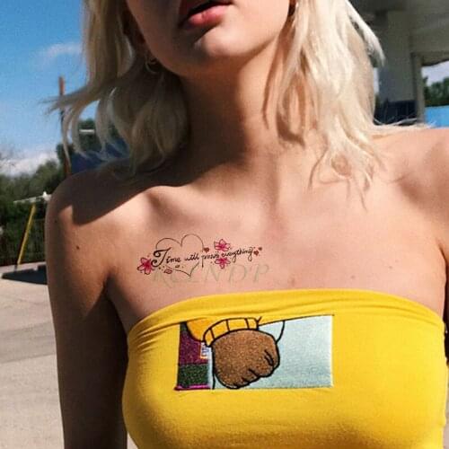 Waterproof Temporary Tattoo Sticker letter love heart red flower cute tatto flash tatoo fake tattoos for men women