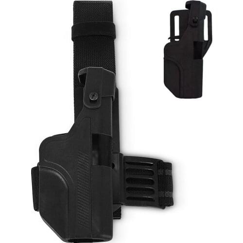 High quality Tactical Military Glock Holster Right Drop Leg Thigh Lock Pistol Airsoft Holster Glock 17 19 23 Gun Carry Hunting