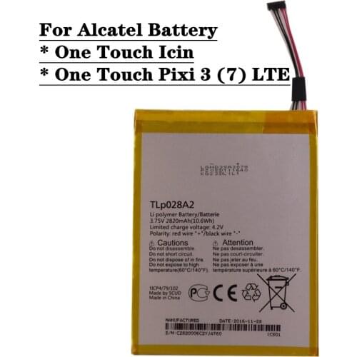 For Alcatel One Touch Icin / Pixi 3 (7) LTE / Pixi 3 7.0 4G HSABAT 0 Cycle TLP028AD TLP028A2 Phone Replacement Battery