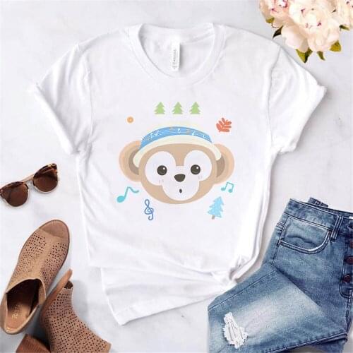 Duffy Disney Bear Tshirt Women Short Sleeve Summer Kawaii Top Casual Cartoon Tees Graphic Girl T Shirt Dropship