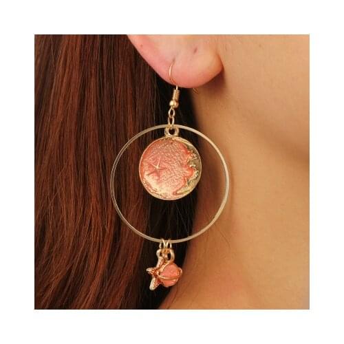 HebeDeer Girls Ear Stud Earring Moon Star Women Hoop Drop Earrings Round Light Yellow Gold Color Cute Trendy Jewelry Oorbellen